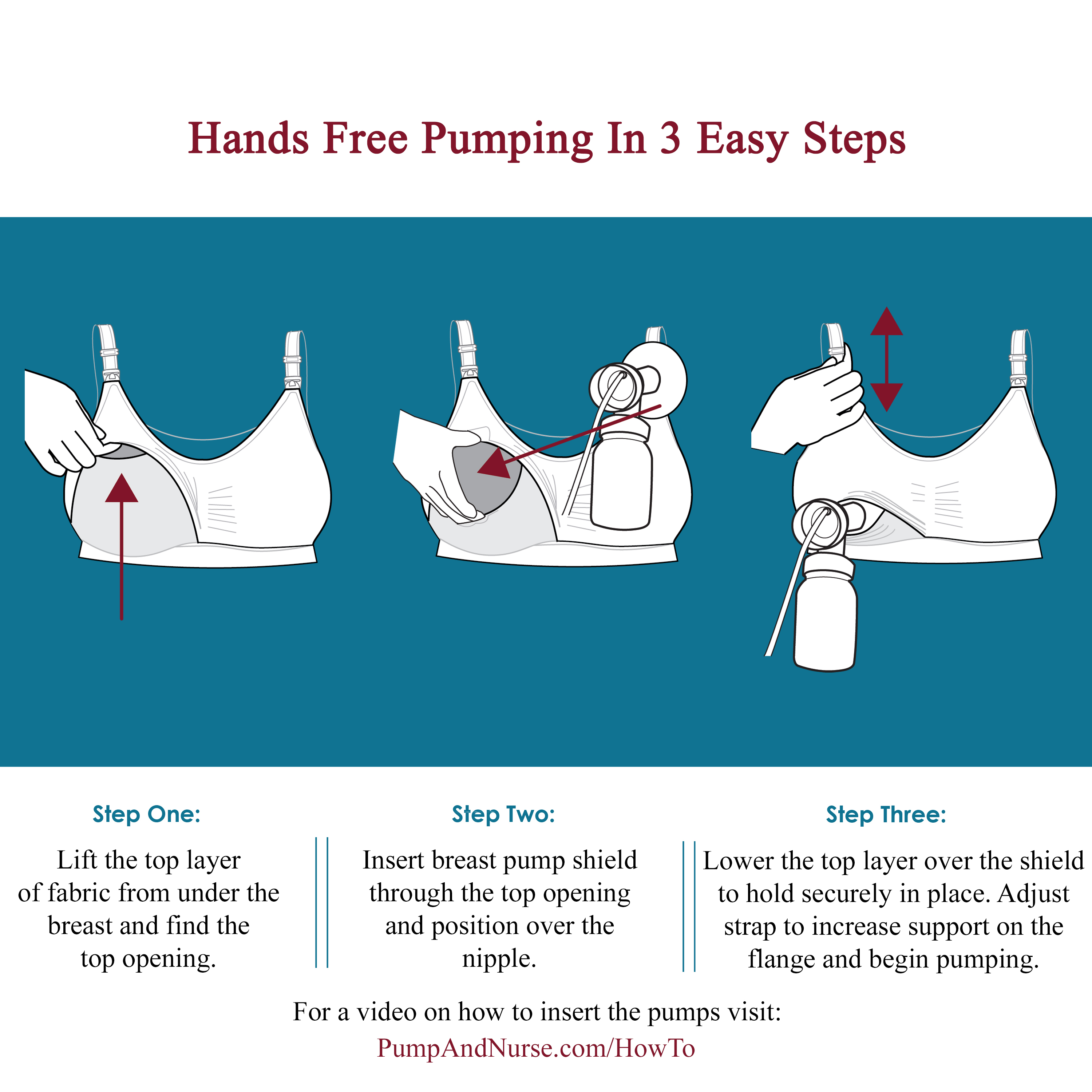 Nursing Bra, Spring Maternity Madeline 3-in-1 Seamless Hands-Free Pumping  Bra